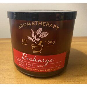 Bath & Body Works Recharge Sage + Mint Aromatherapy Scented 3-Wick Candle 14.5oz